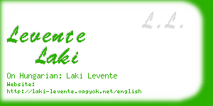 levente laki business card